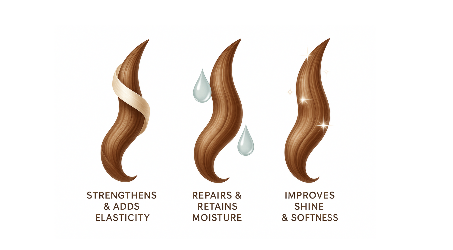 Silk on D.tangle strengthens, ads elasticity, repairs, retain moisture, improves shine and softness.
